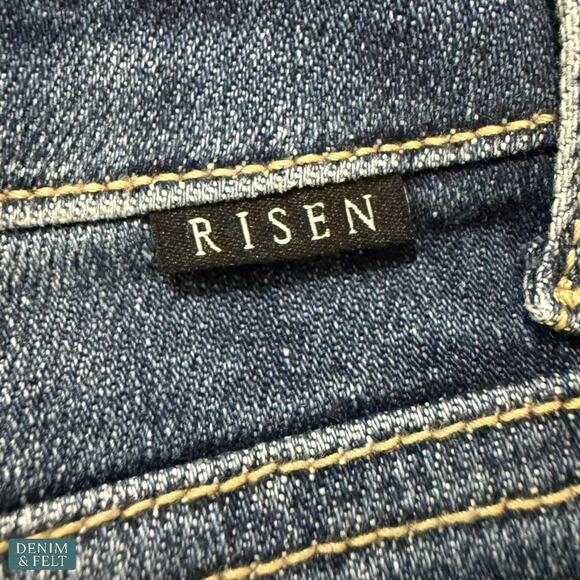 Risen Los Angeles RDP5163 Distressed Boyfriend Jeans Dark Wash Size 5/27 NEW - Picture 8 of 10